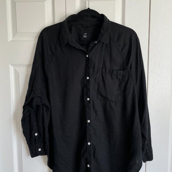 Aerie Linen Blend Cover Up Shirt - Picture 2 of 3